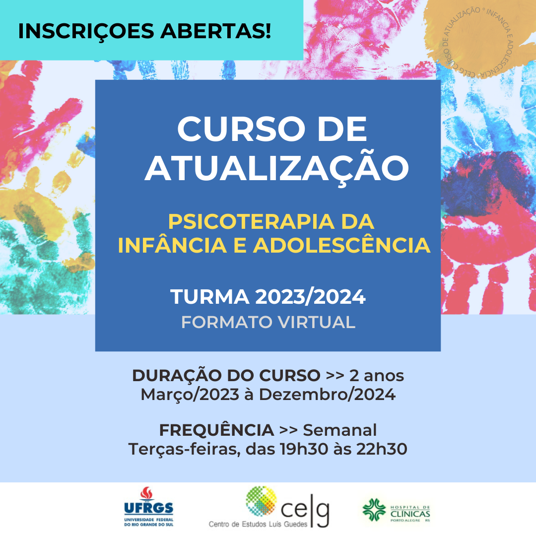 Divulgação CAPIA | Curso de Atualização em Psicoterapia da Infância e Adolescência 2023/24